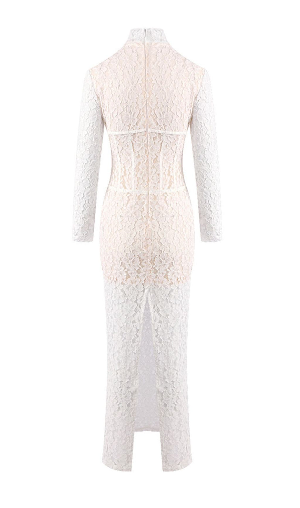 Isolde White Floral Lace Corset Maxi Dress - Ethereal Elegance for Weddings & Galas