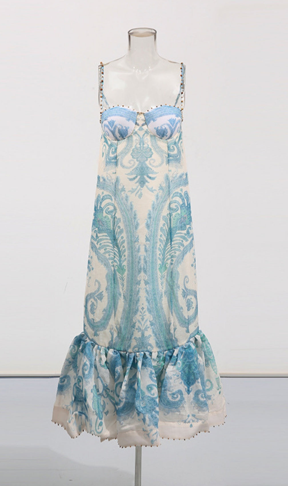 Einya Blue Printed Maxi Dress