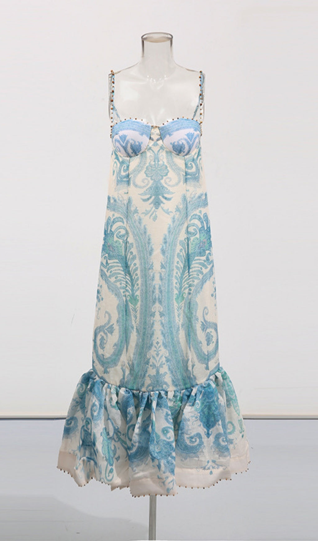Einya Blue Printed Maxi Dress