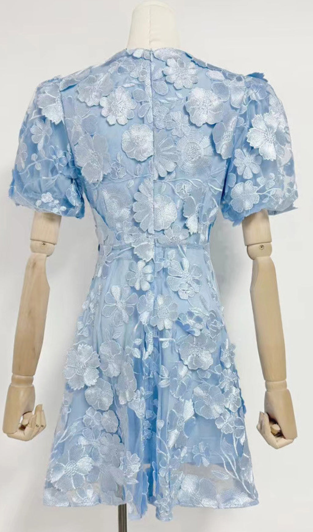 Chayan Flower Embroidery Mini Dress