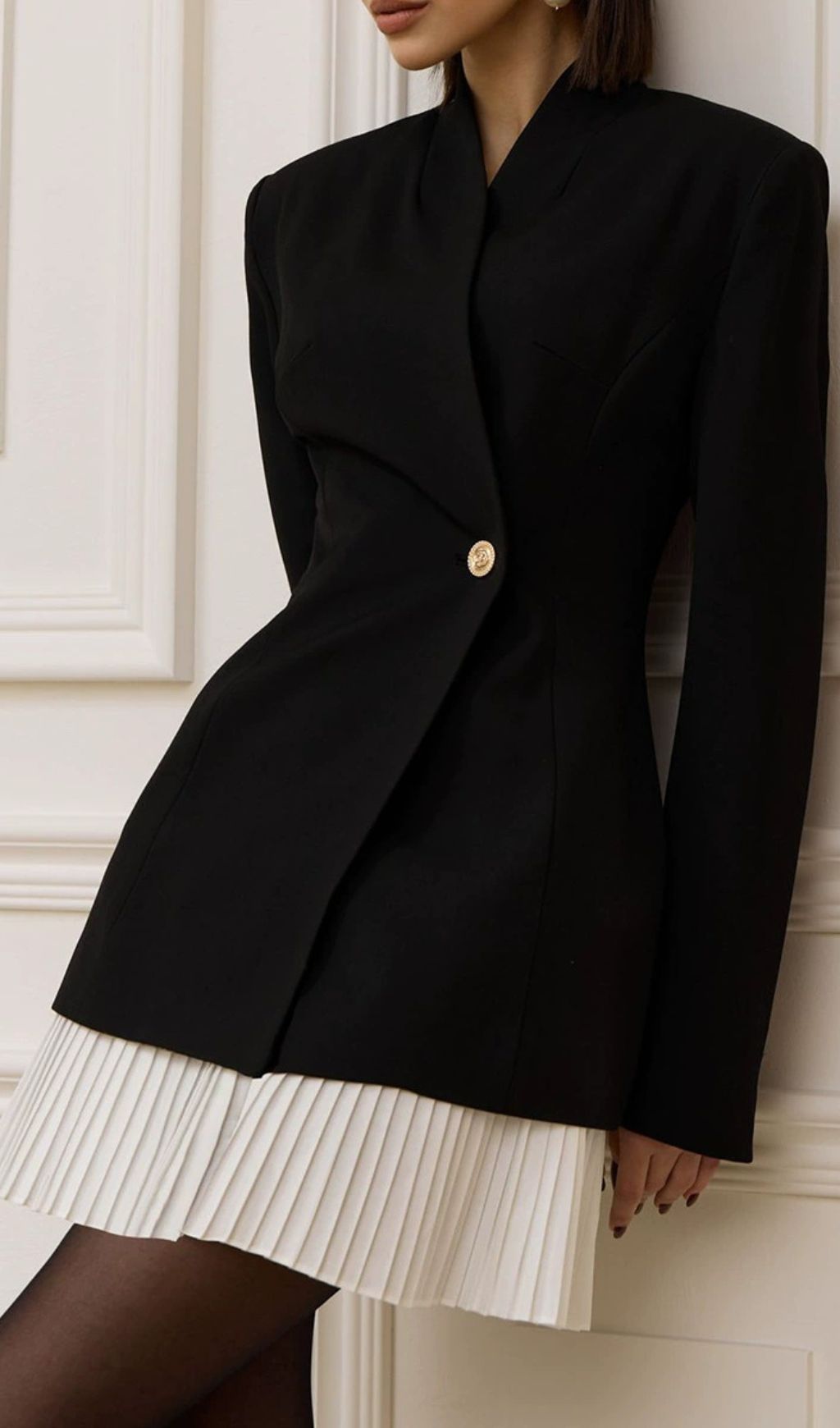 Haruna Black Blazer Dress
