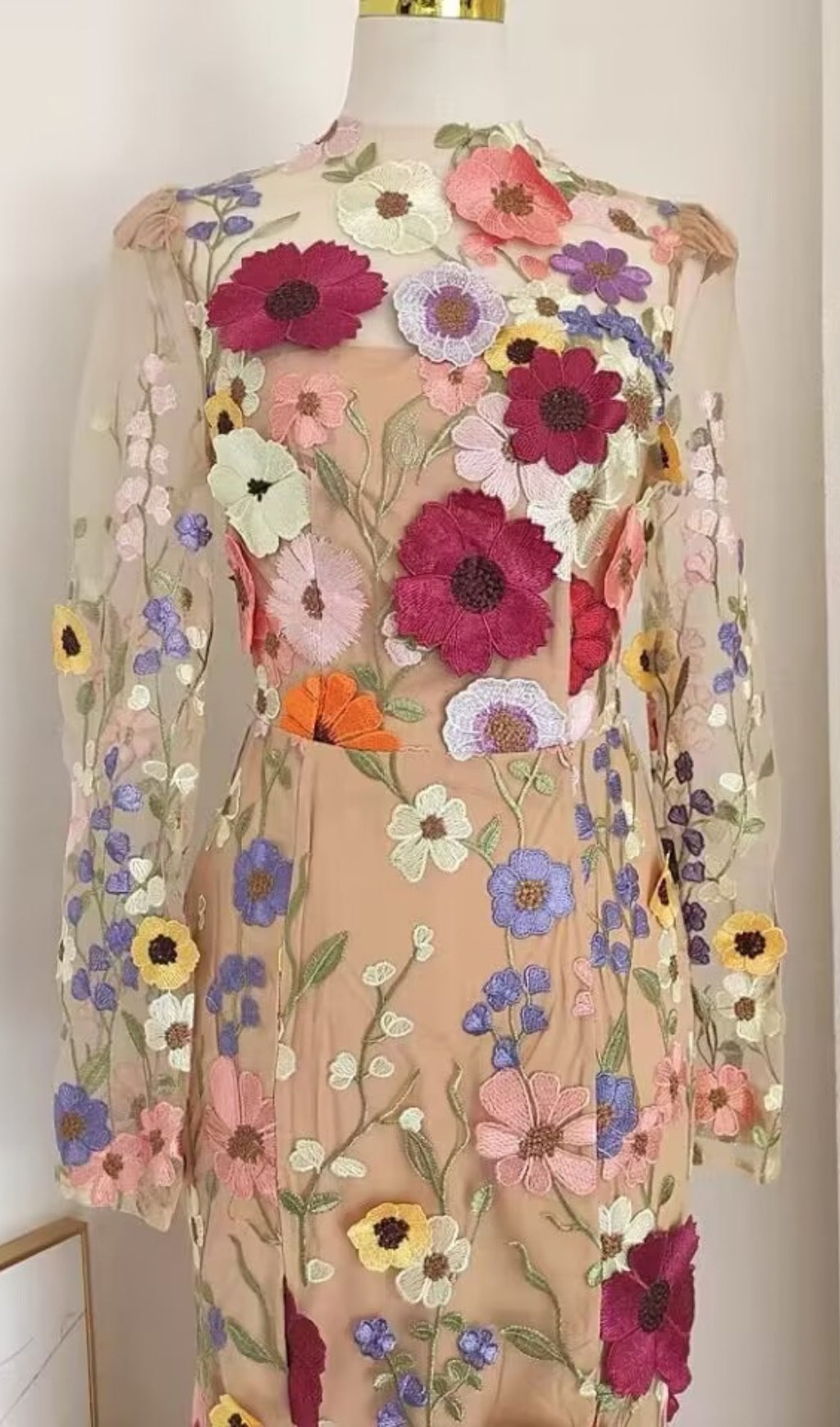 Altair Flower Mermaid Midi Dress