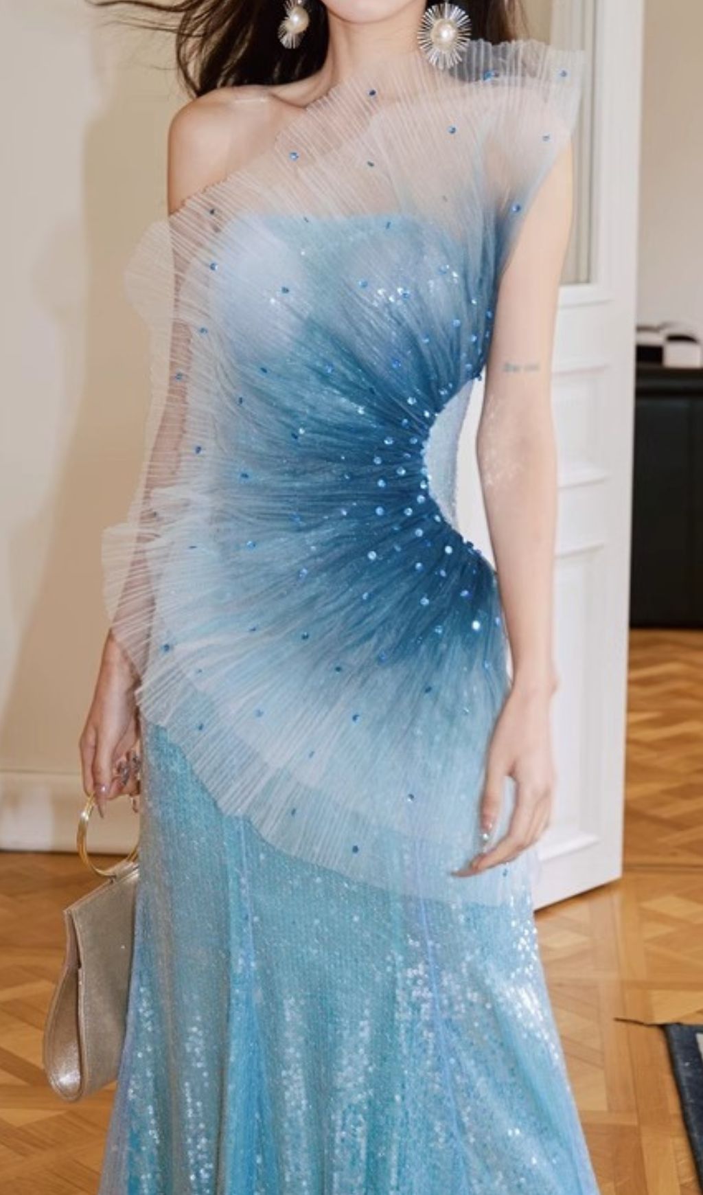 Haidar Strapless Sequin Maxi Dress