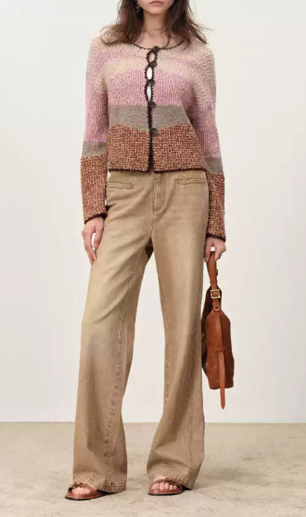 Hasel Multi-Color Striped Knit Cardigan - Chic Boho Layering for Women