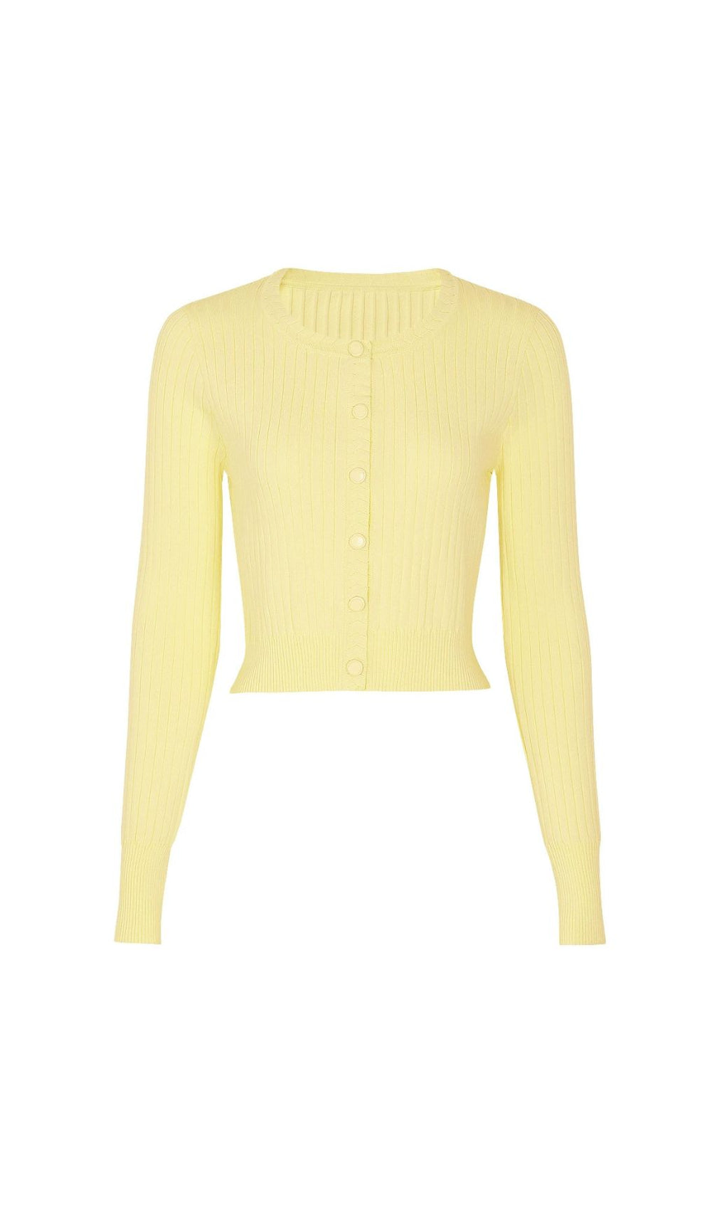 Jackie Yellow Ribbed Knit Maxi Dress & Cardigan Set