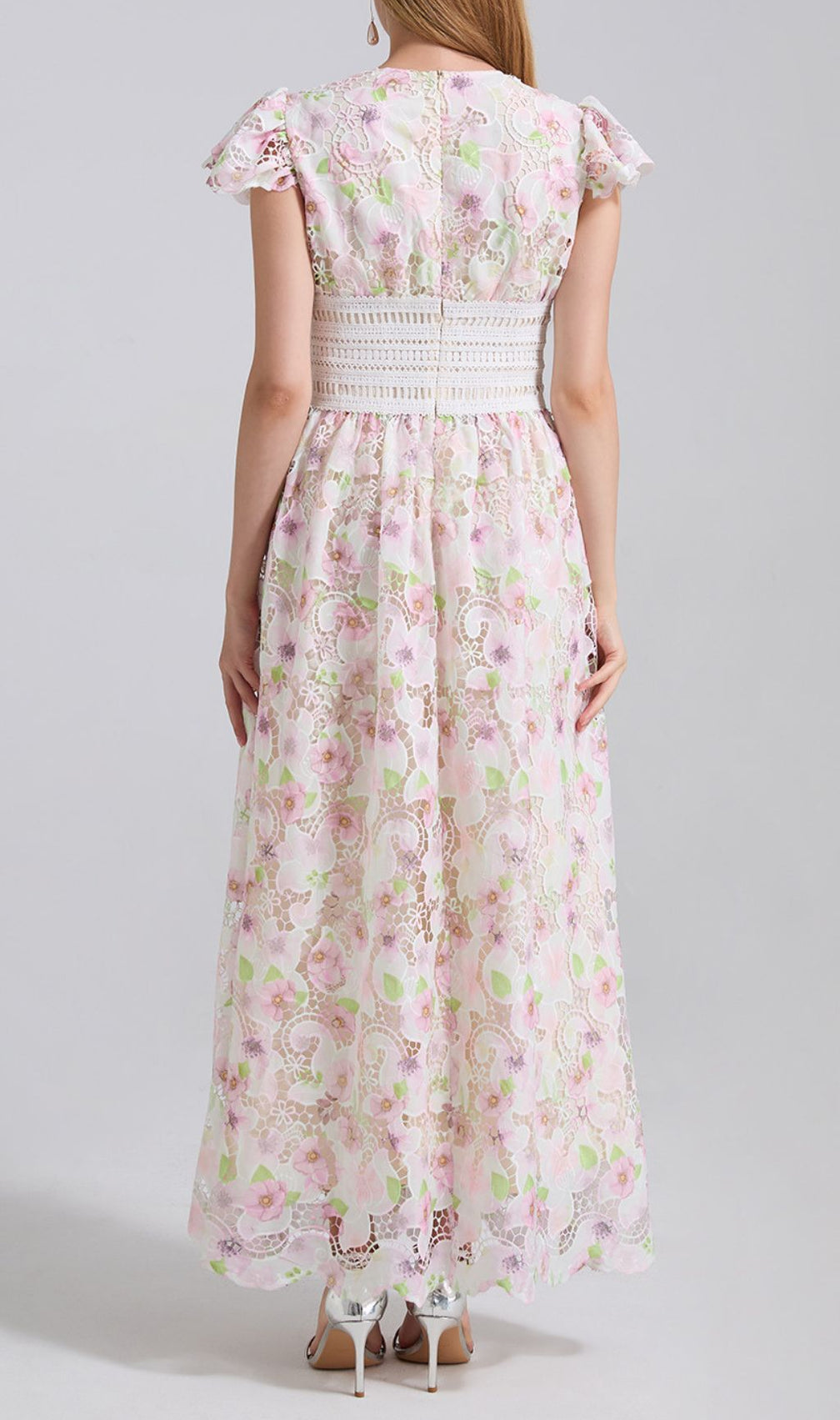Ezlynn Flower Embroidery Maxi Dress