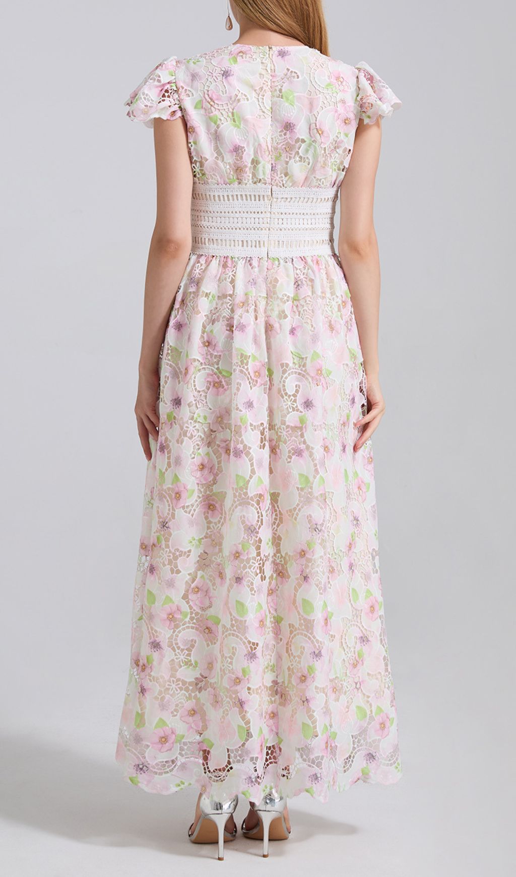 Ezlynn Flower Embroidery Maxi Dress