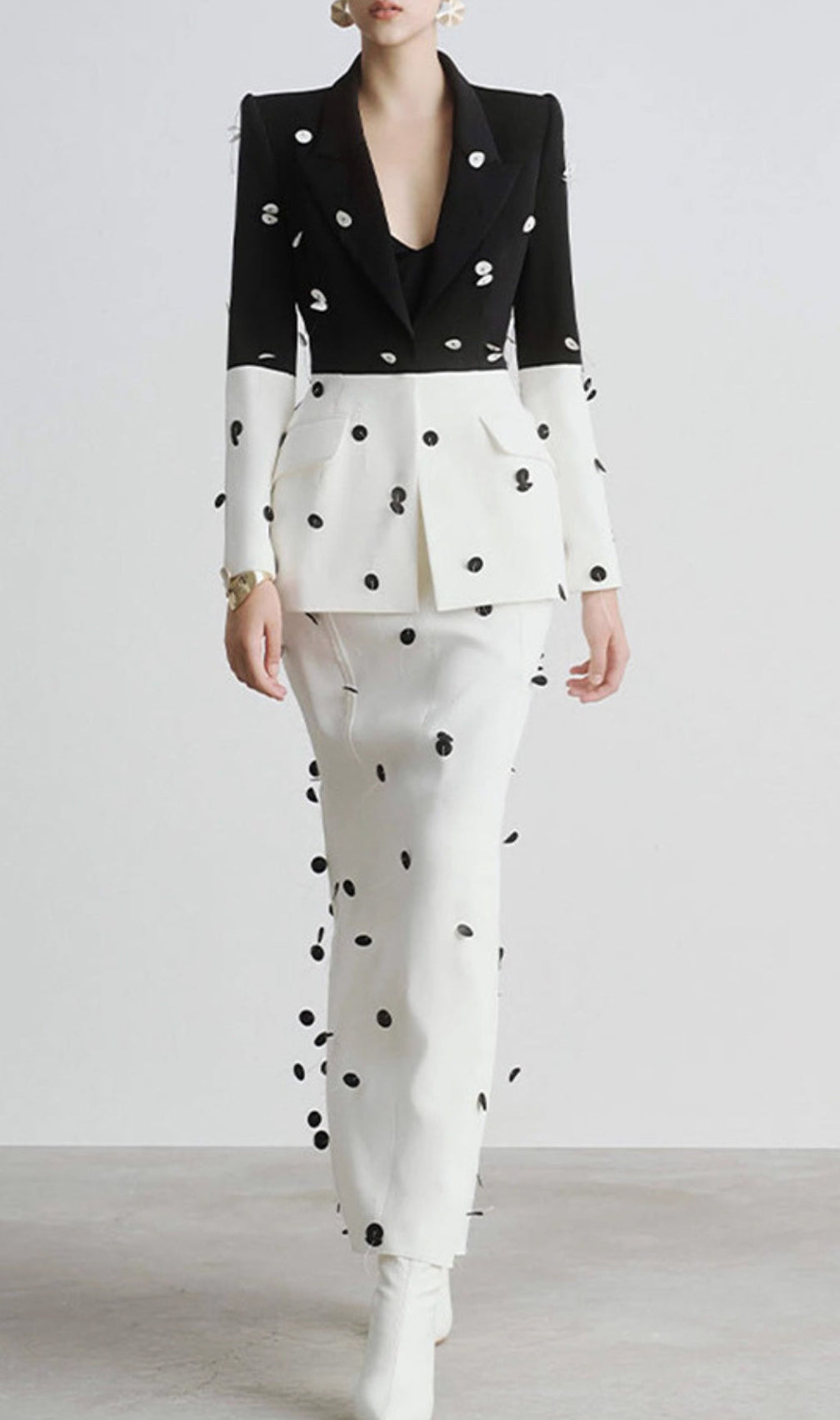 Averi Sequin Blazer Skirt Set