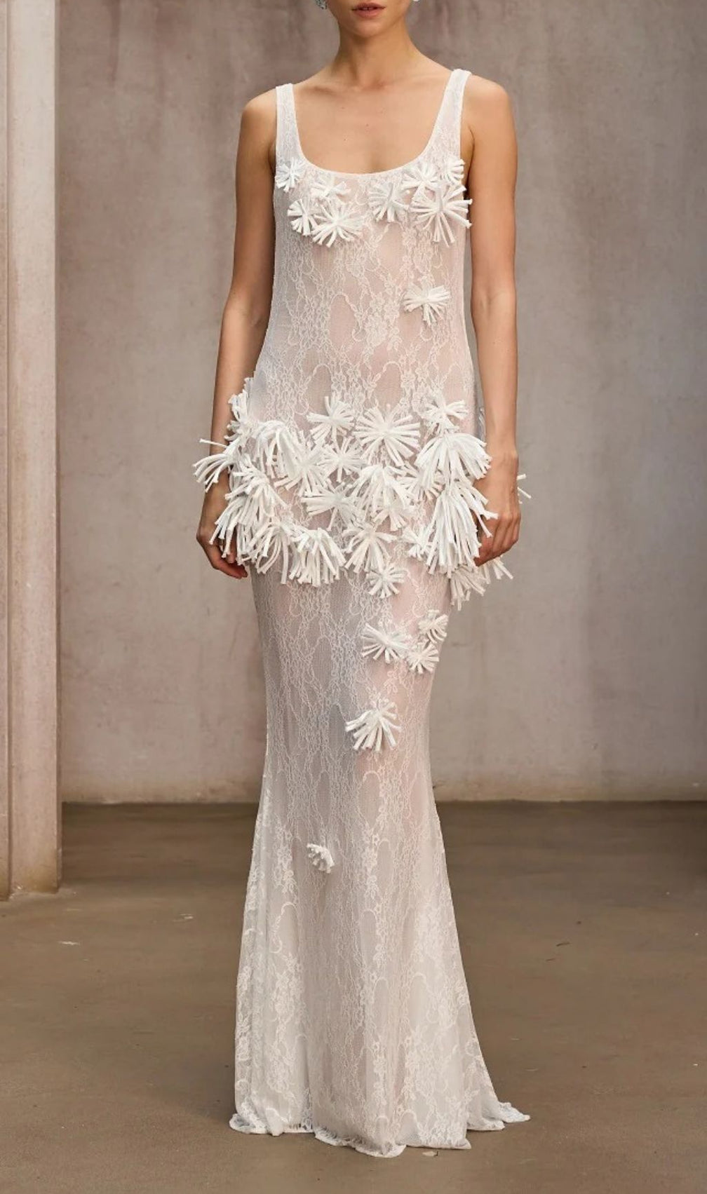 Dorielle Dreamy 3D Floral Lace Maxi Dress