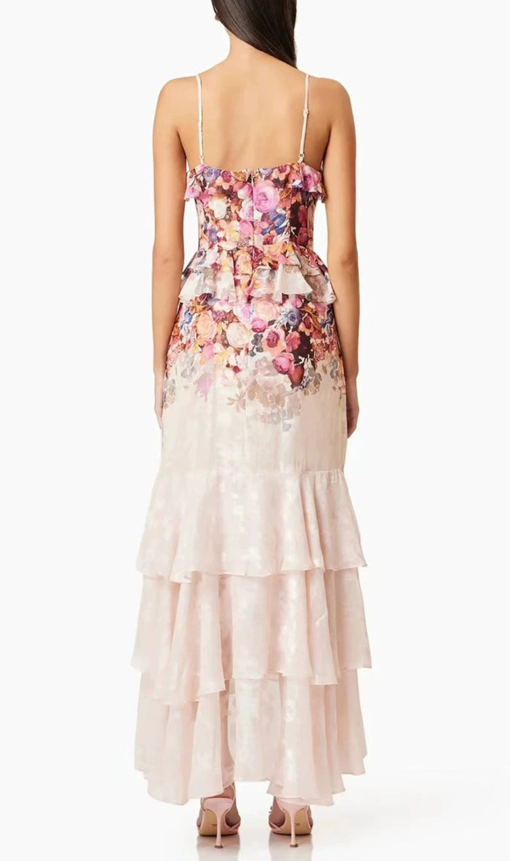 Erling Floral Printed Ruffle Maxi Dress