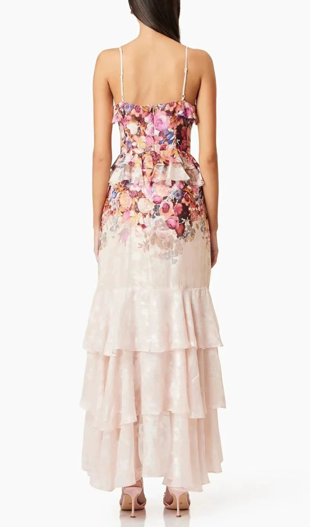 Erling Floral Printed Ruffle Maxi Dress