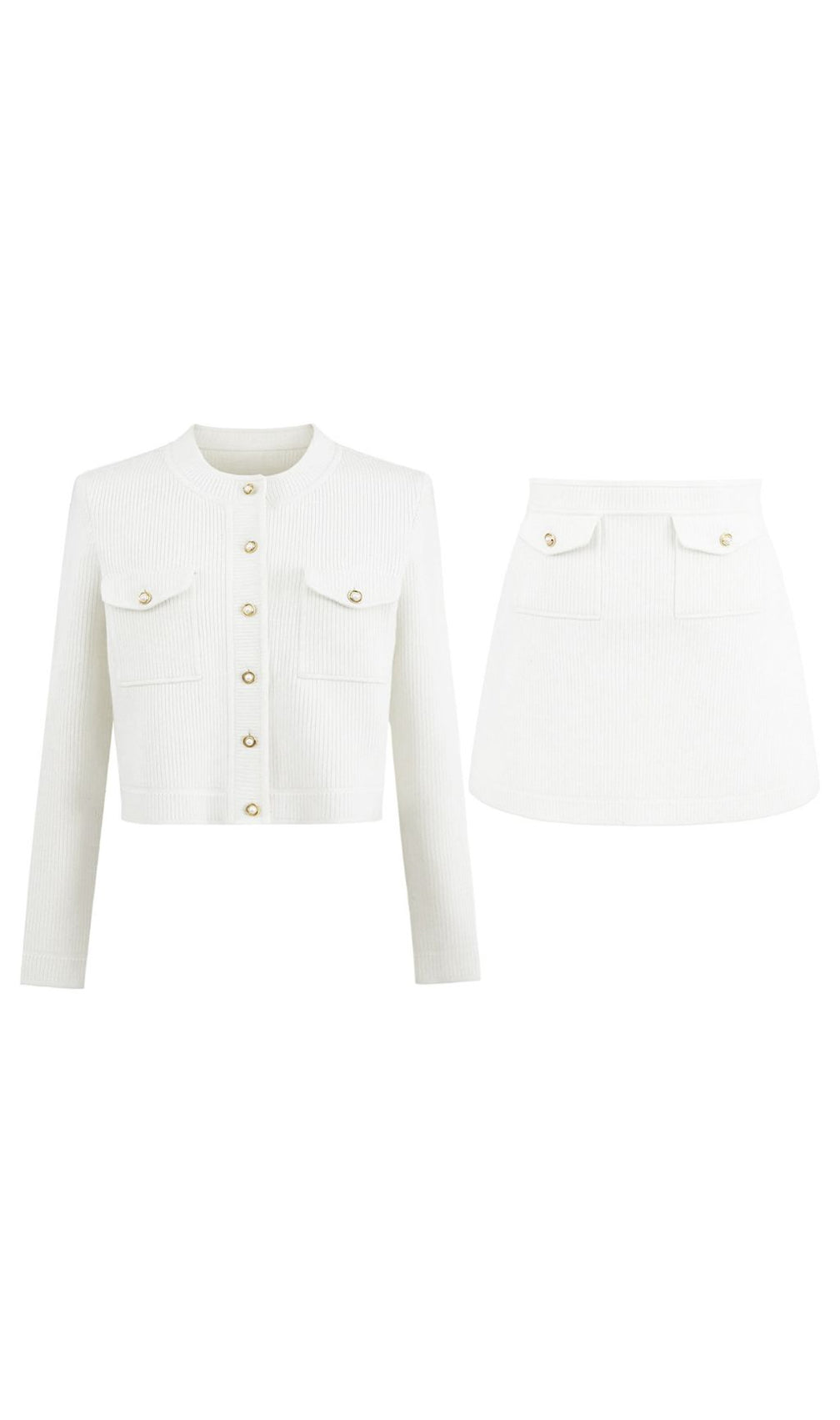 Elliot Knit Long Sleeve Skirt Set