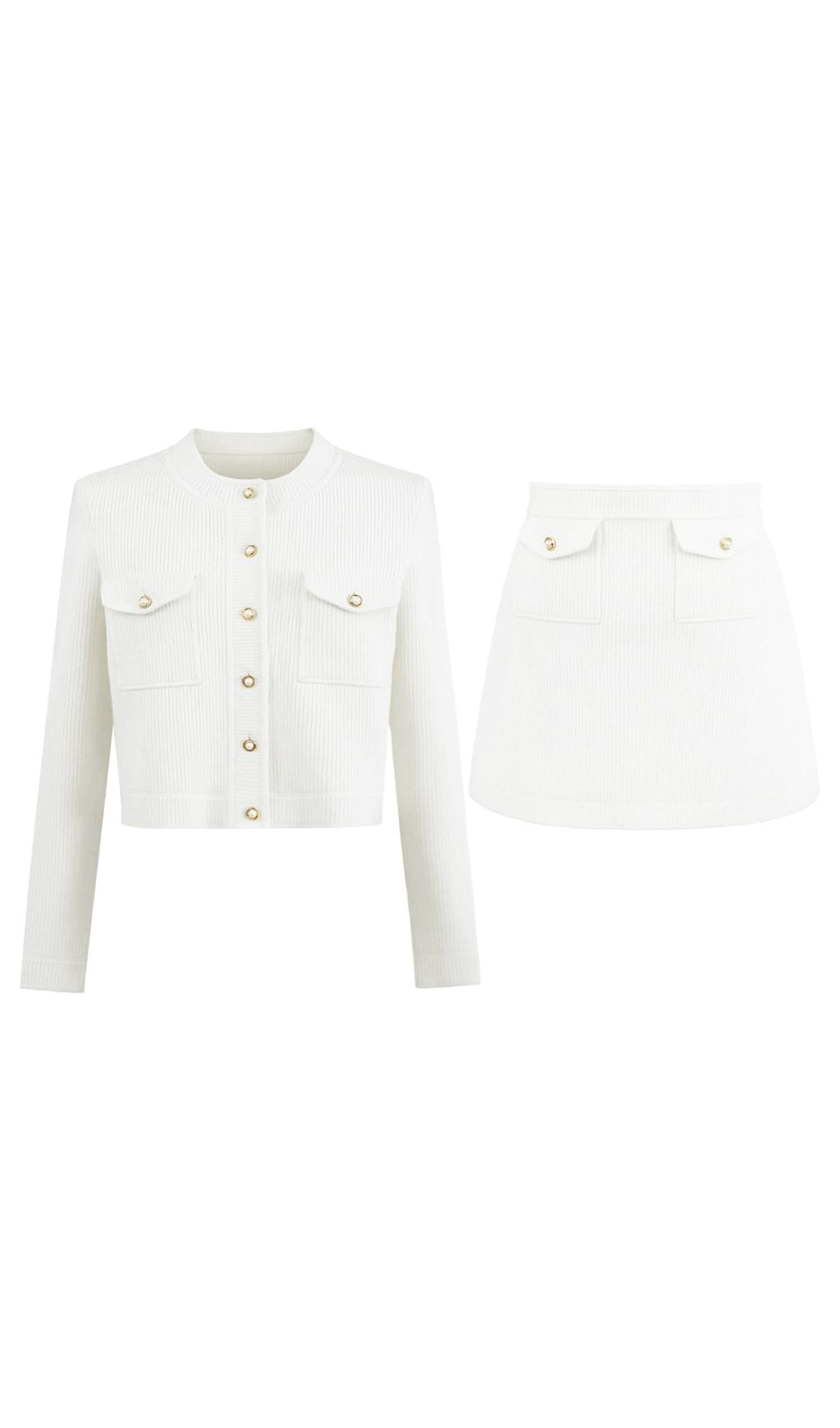 Elliot Knit Long Sleeve Skirt Set