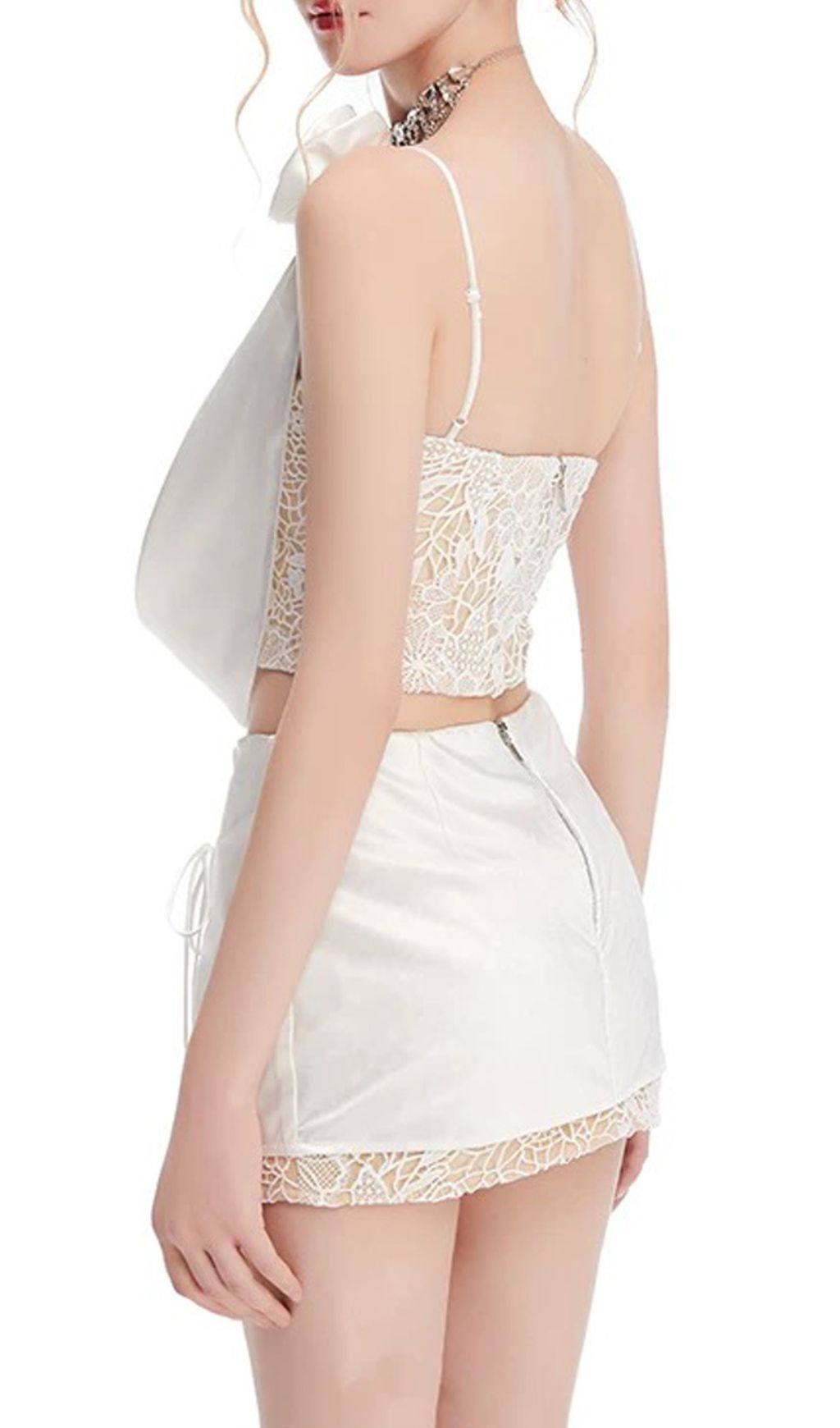 Imani Lace Flower Two-Piece Set