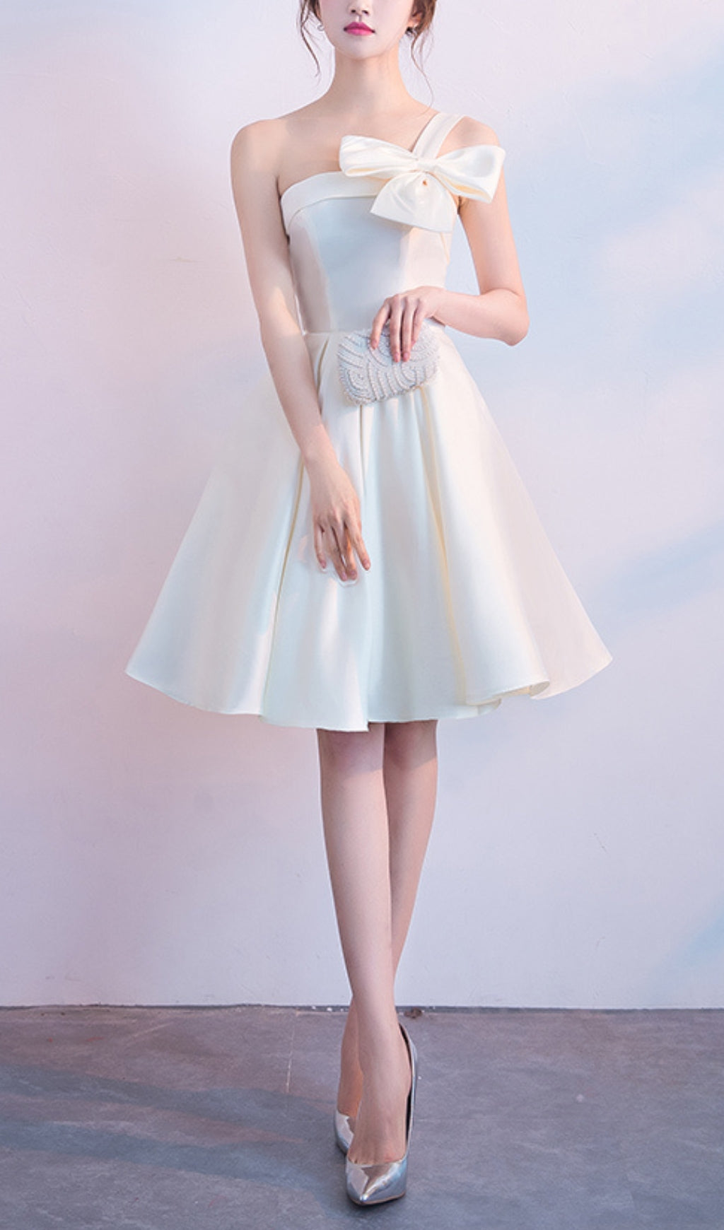 Astera Strapless Bow Mini Dress