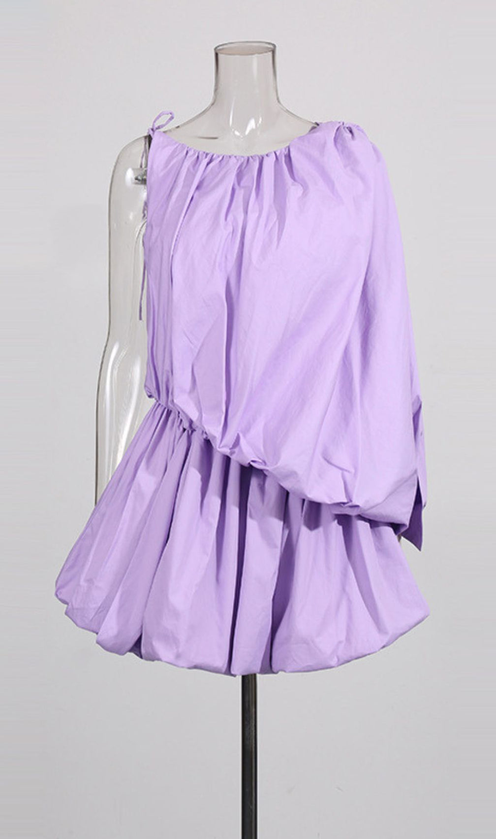 Hea Lilac Asymmetrical Bubble Mini Dress | Statement Women's Fashion