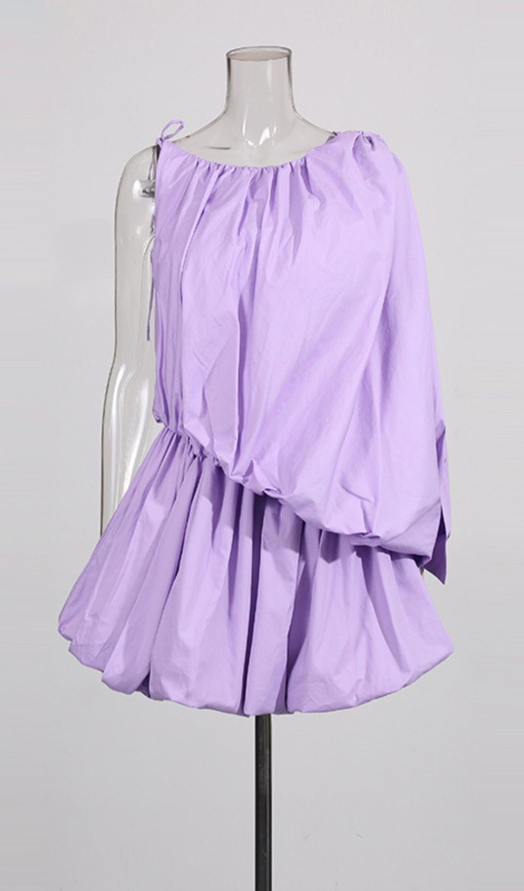 Hea Lilac Asymmetrical Bubble Mini Dress | Statement Women's Fashion