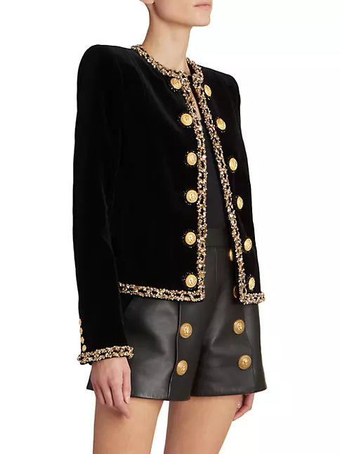 Arturo Embellished Velvet Jacket