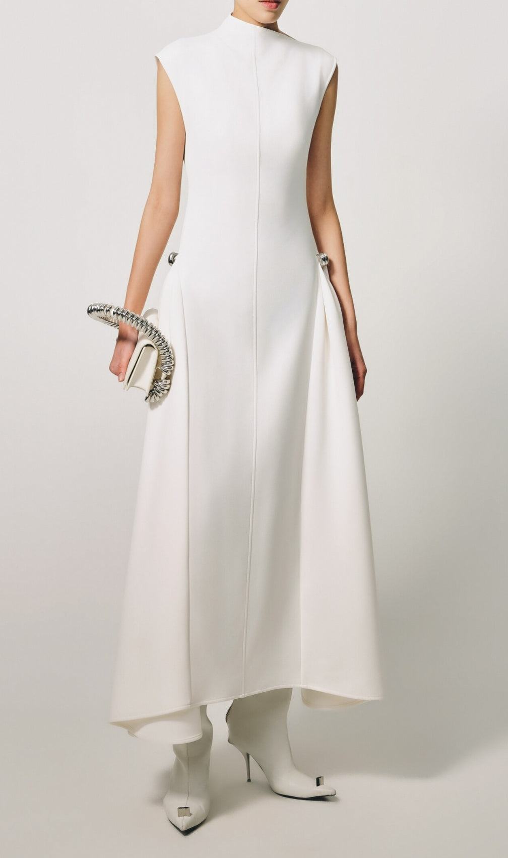 A Line Maxi Dress White