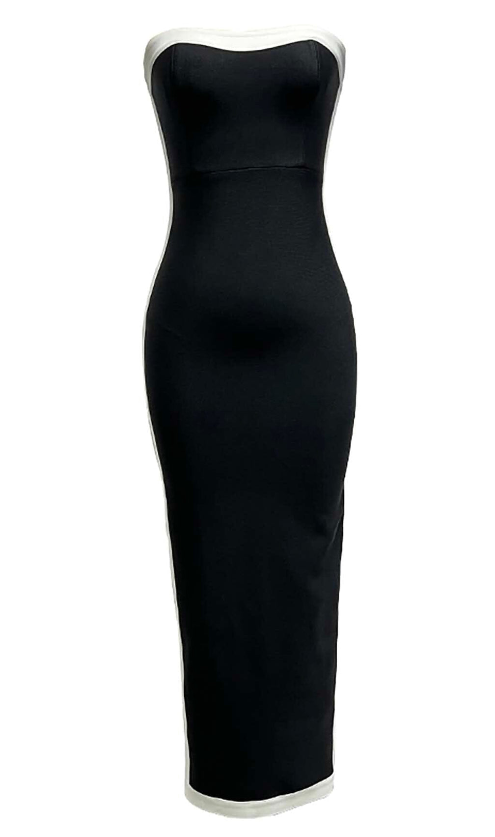 Strapless Slit Maxi Bandage Dress