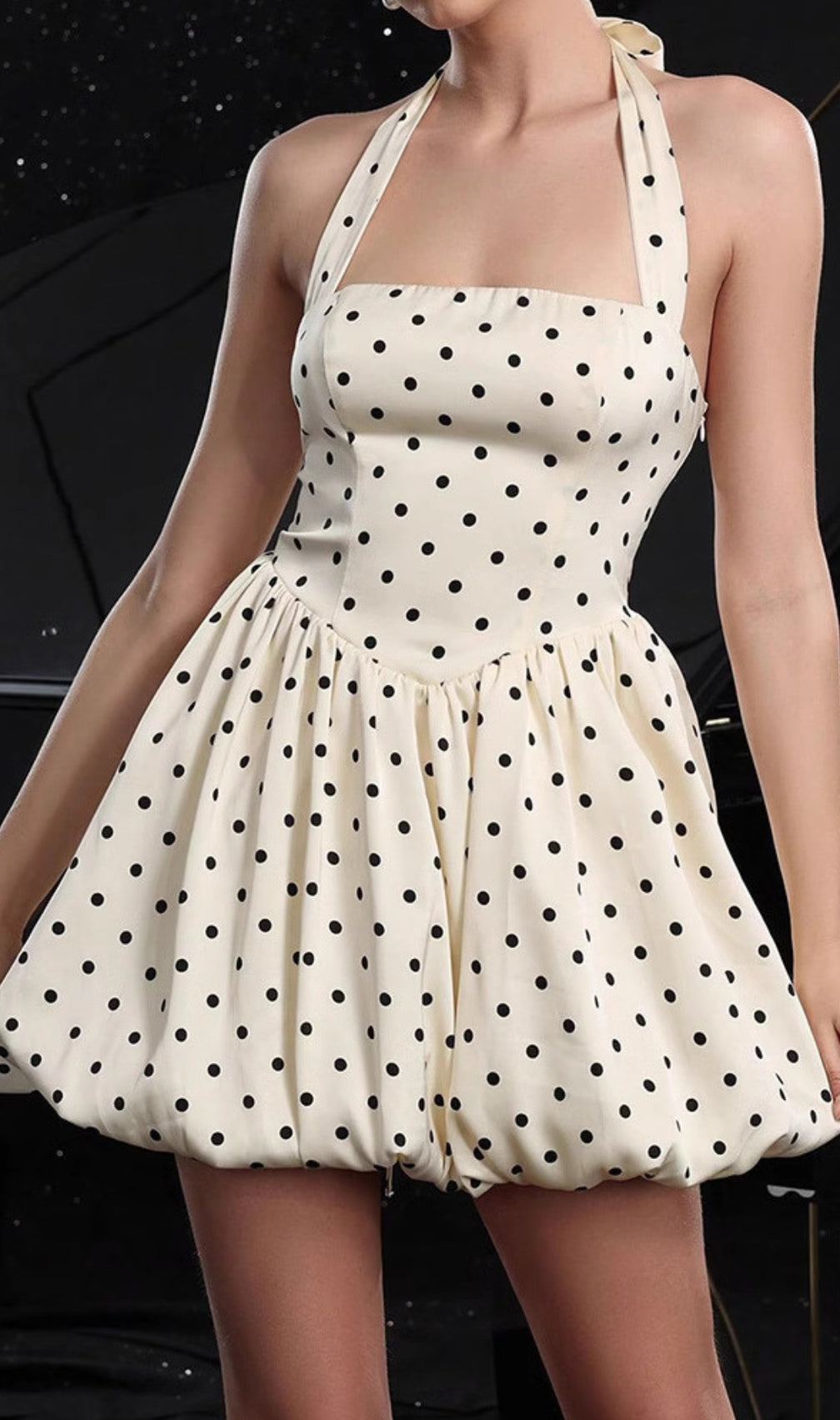 Dafydd Halter Dot Mini Dress