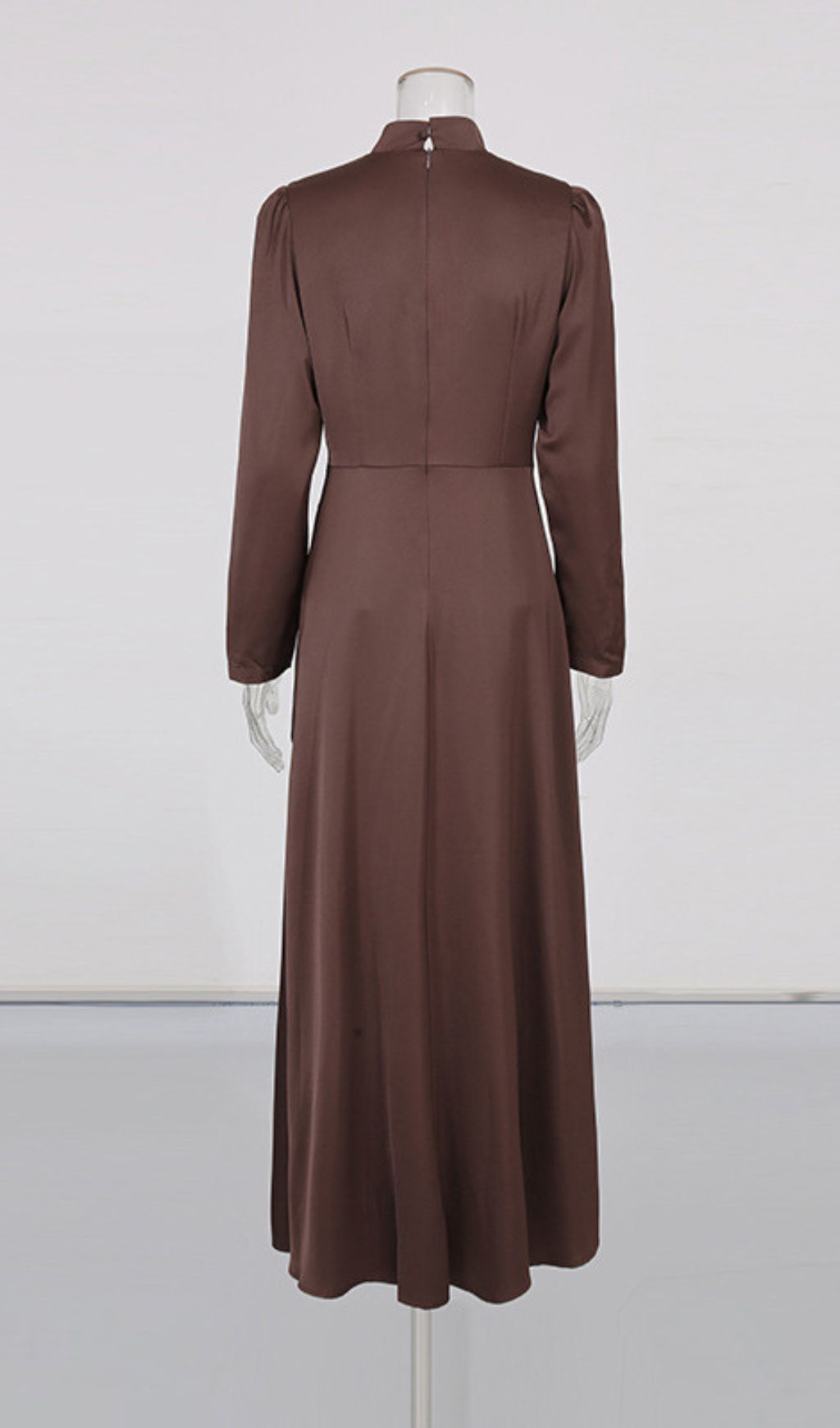 Glamorous Izdihar Brown Satin Diamante Maxi Dress for Special Occasions