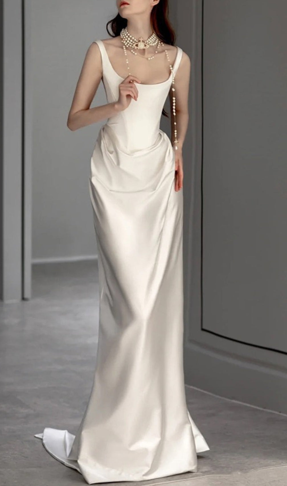 Avian Satin Wedding Dress
