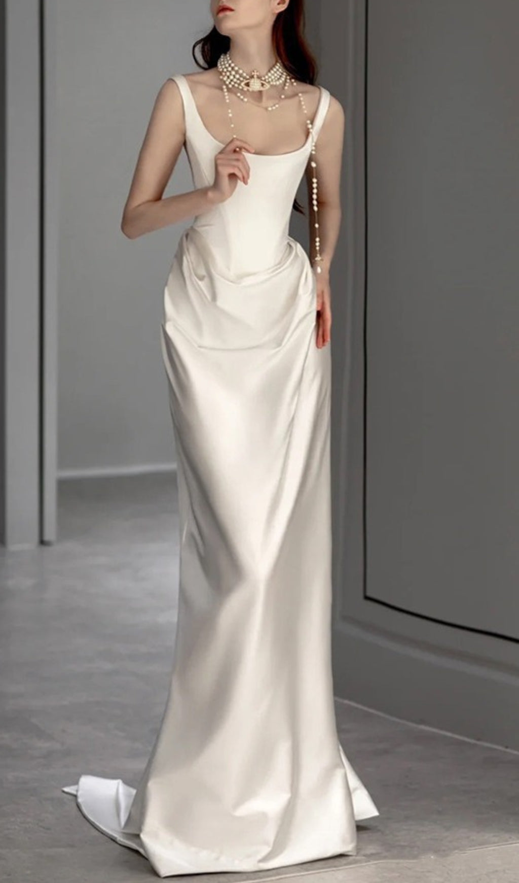 Avian Satin Wedding Dress
