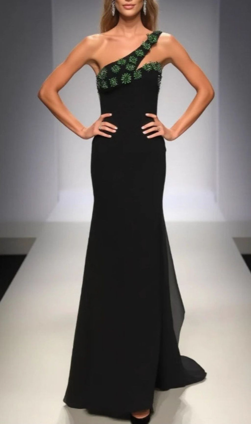 Fuji Black Diamante Bandage Maxi Dress