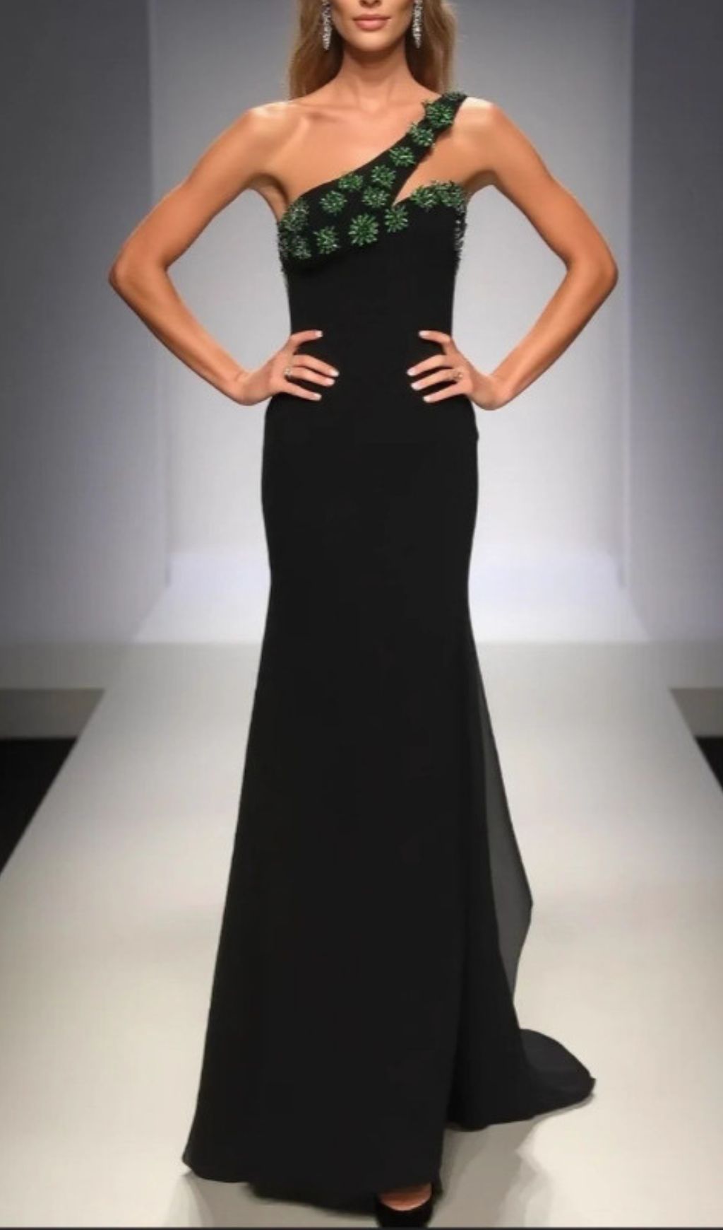Fuji Black Diamante Bandage Maxi Dress