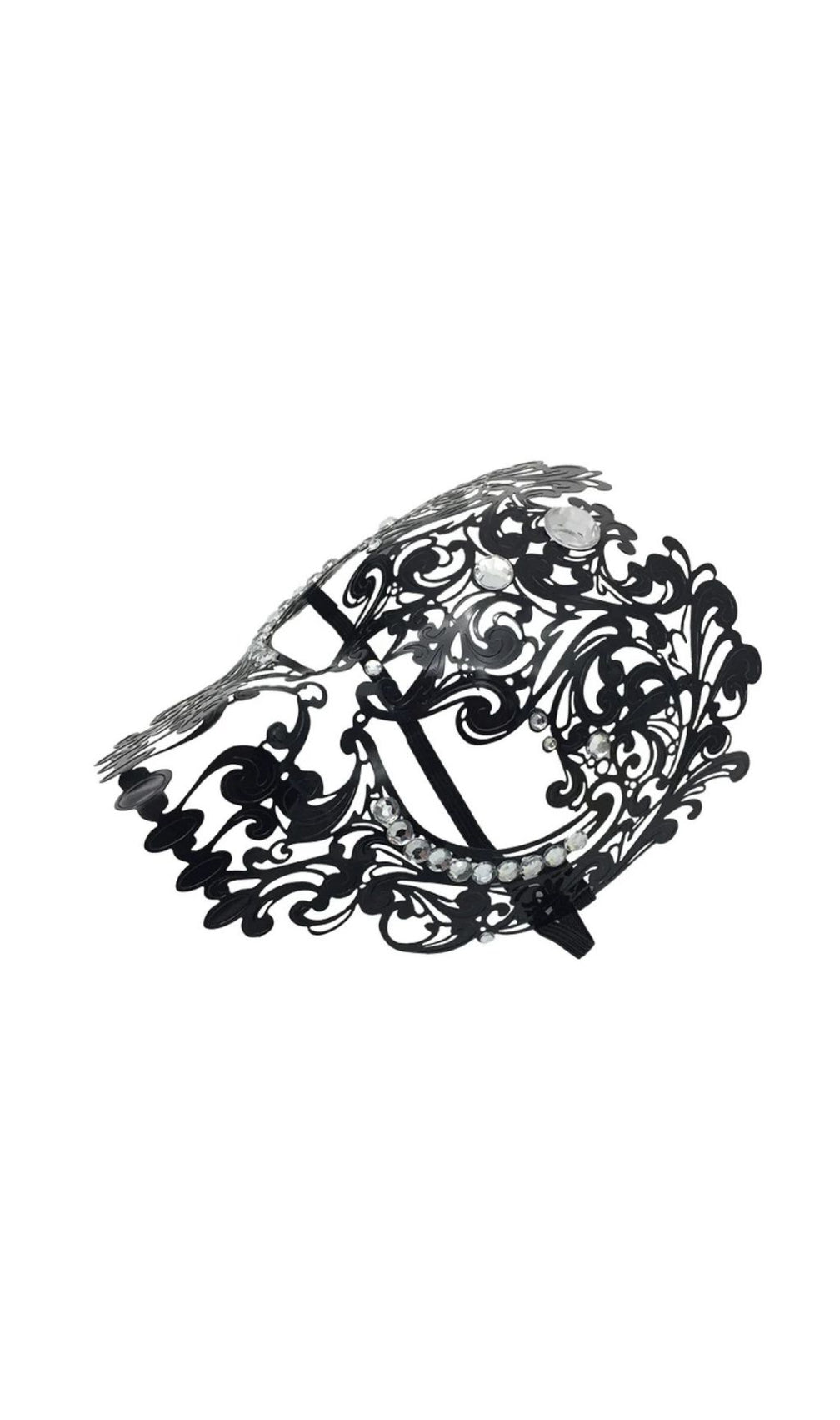 Olyxra Rhinestone Metallic Mask