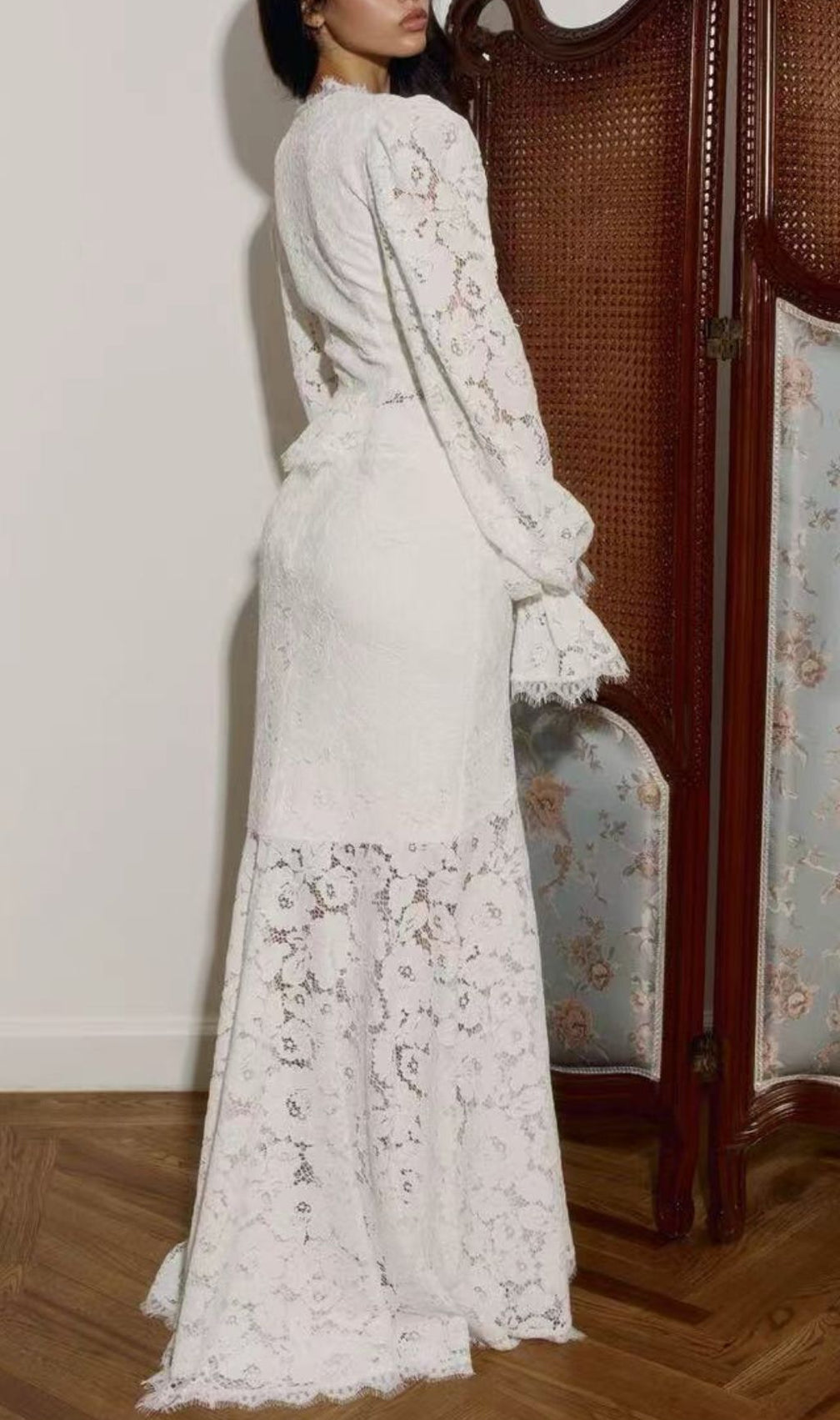 Jennaya White Lace Two-Piece Set | Modern Bridal & Event Elegance