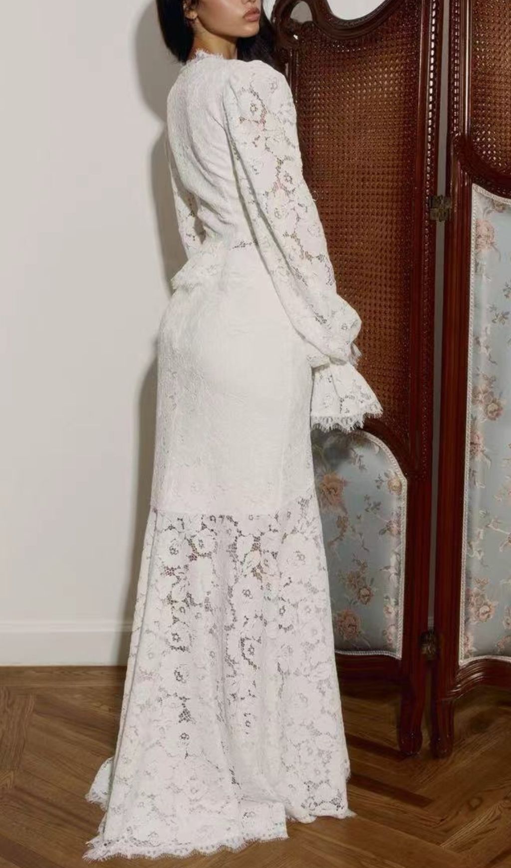 Jennaya White Lace Two-Piece Set | Modern Bridal & Event Elegance