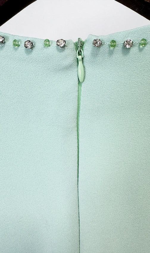 Glaucia Mint Embellished Maxi Dress