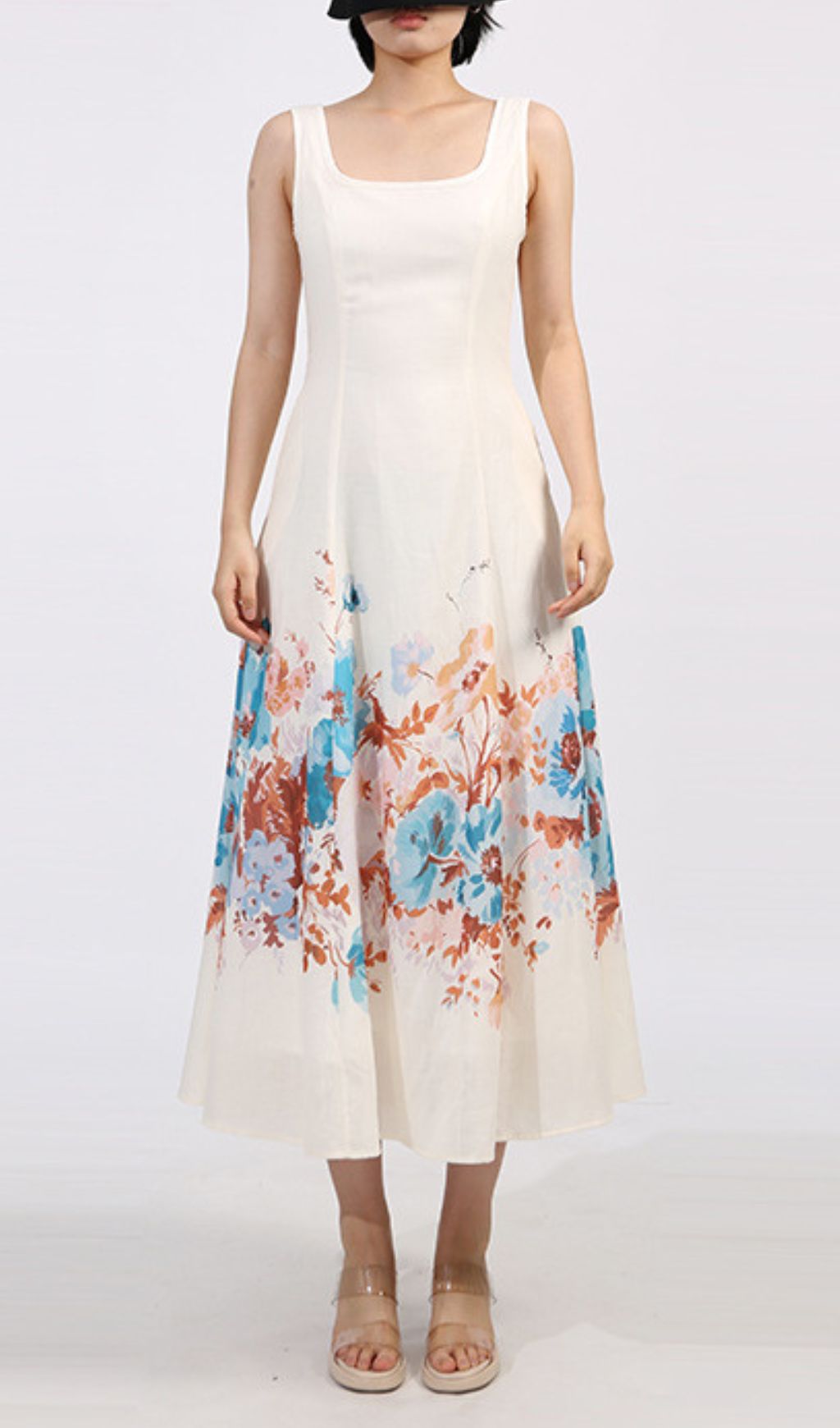 Genoveva Floral Printed Midi Dress