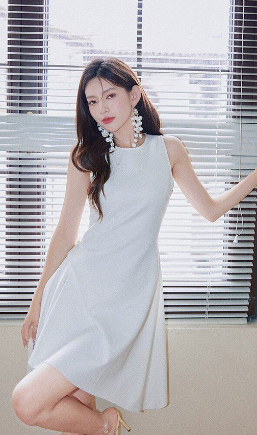 Frederica  Designer-Style Irregular, Waist-Cinching, Pleated Cocktail mini Dress