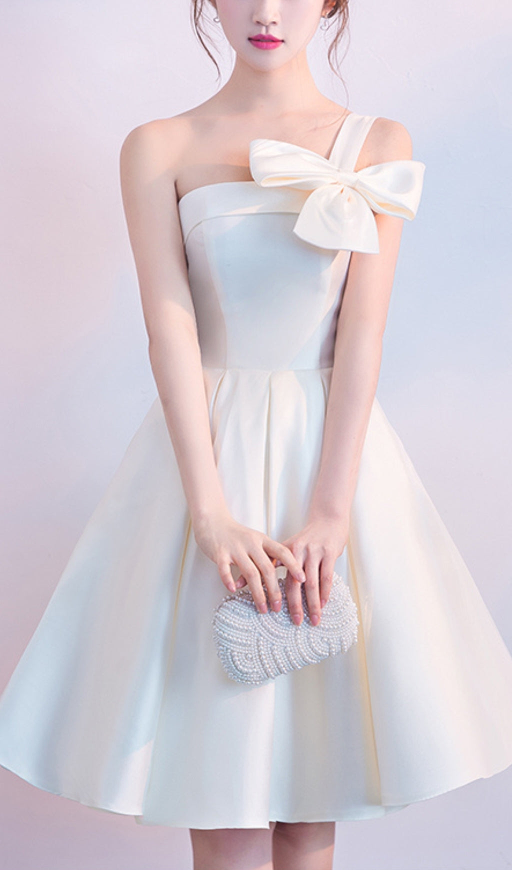 Astera Strapless Bow Mini Dress