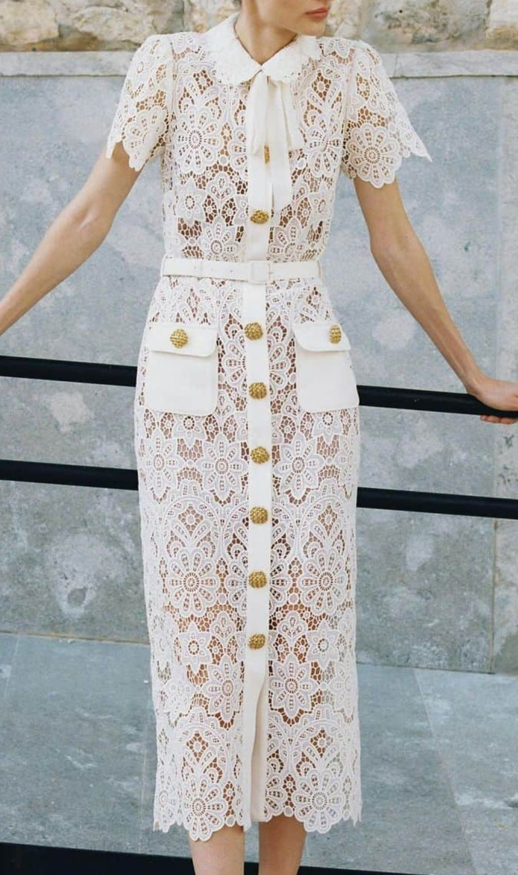 Annelore White Lace Dress