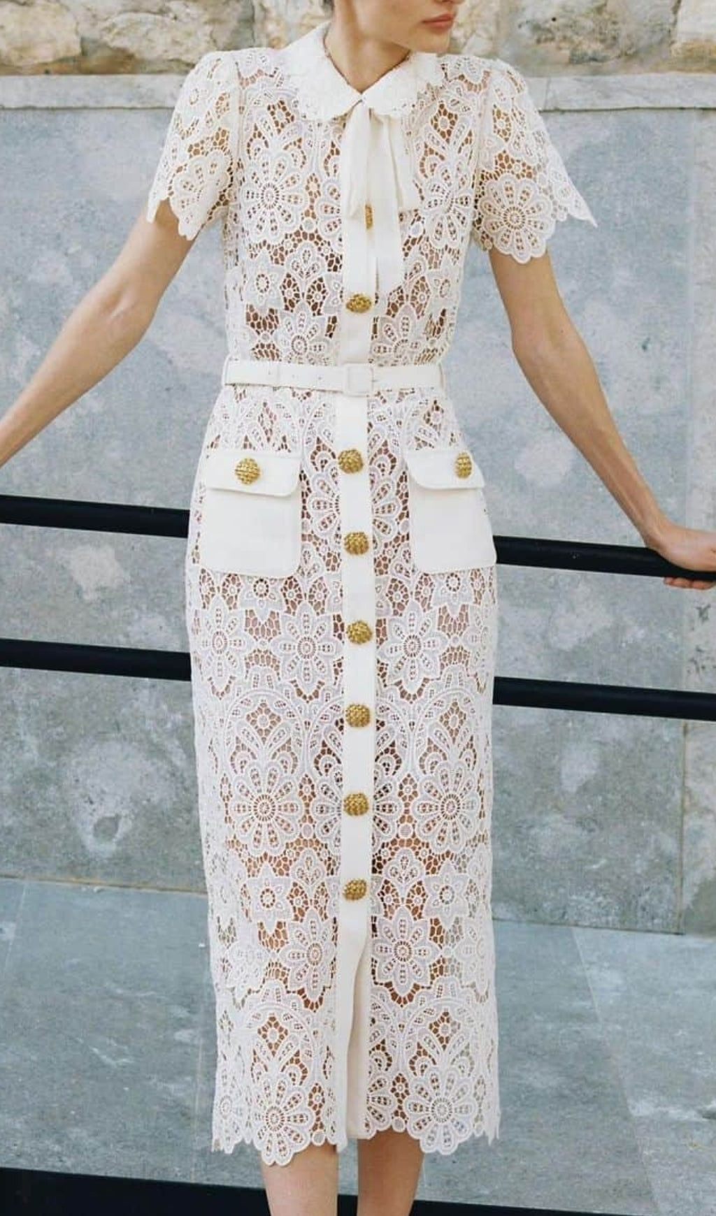 Annelore White Lace Dress