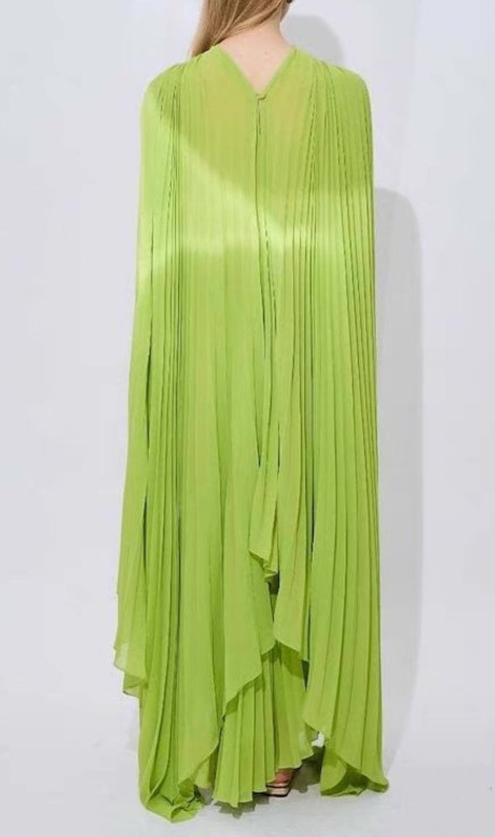 Ellaruth Green Pleated Maxi Dress