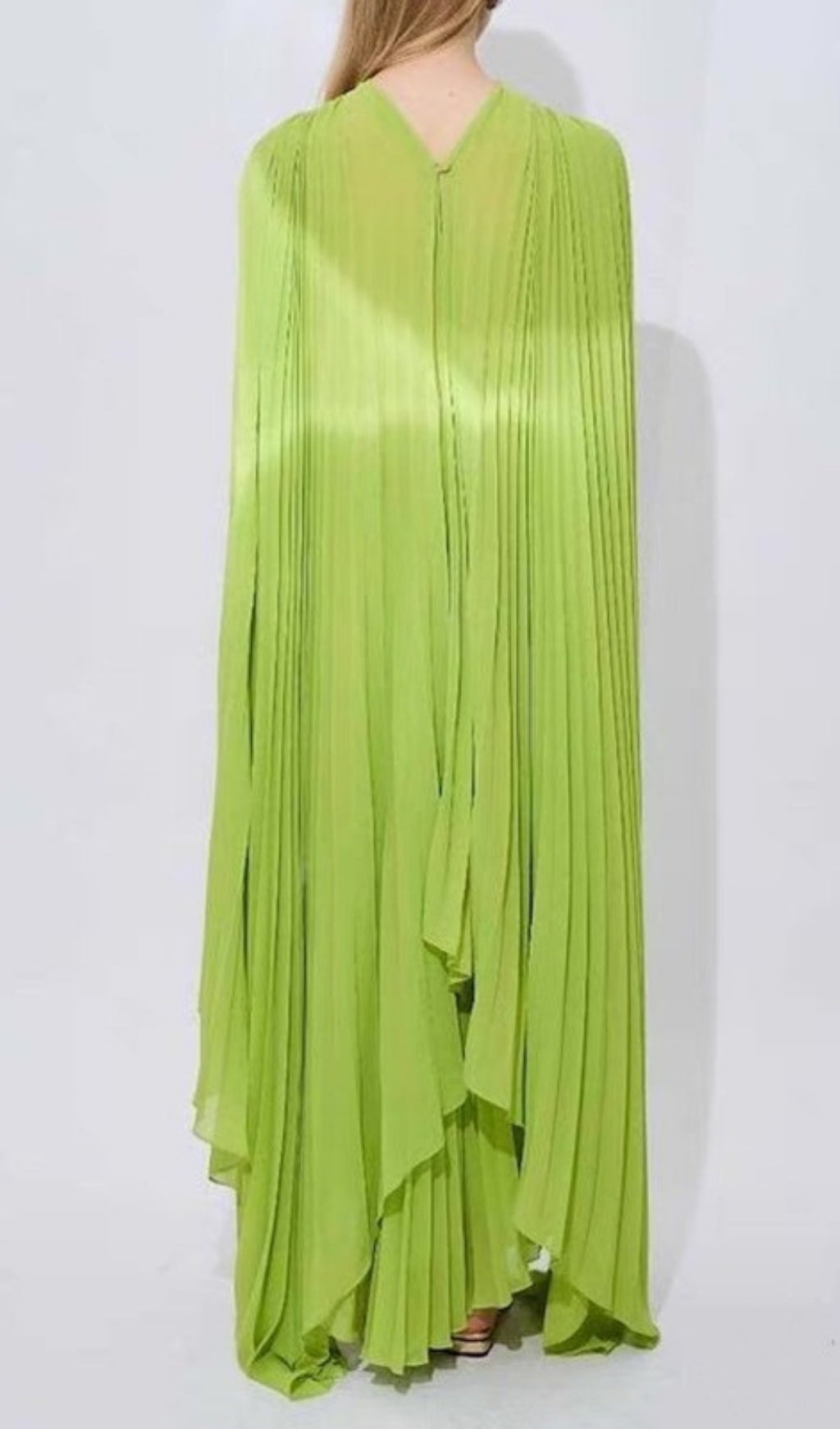 Ellaruth Green Pleated Maxi Dress