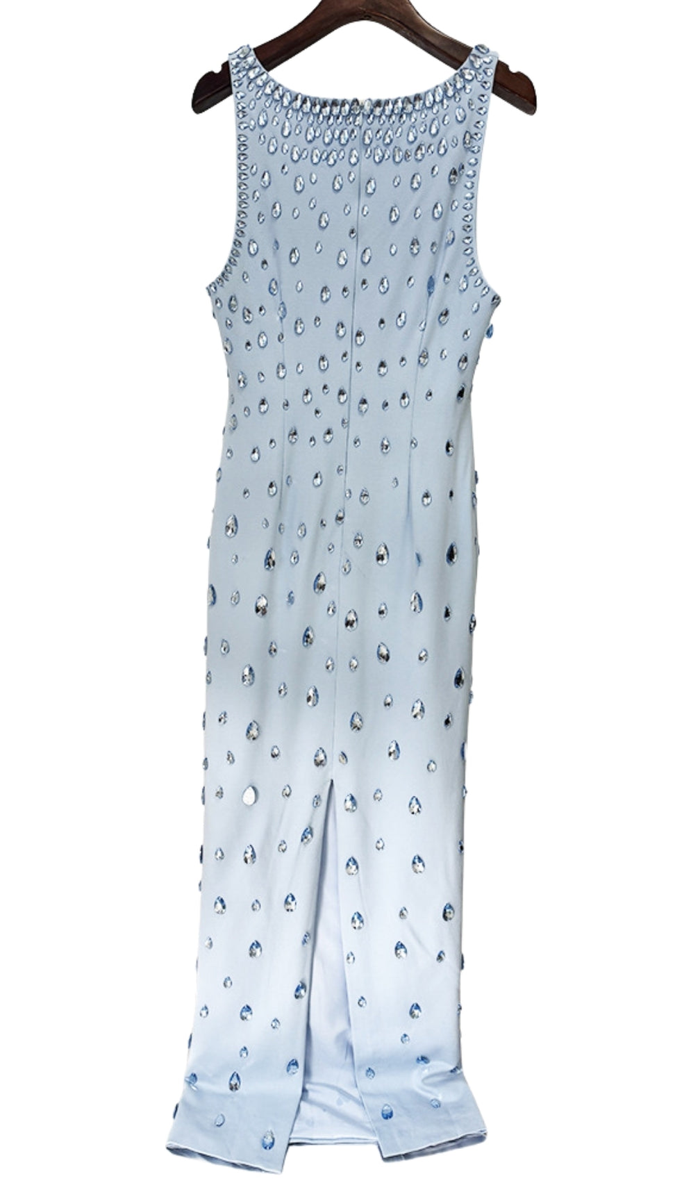 Fanny Blue Diamante Embellished Maxi Dress