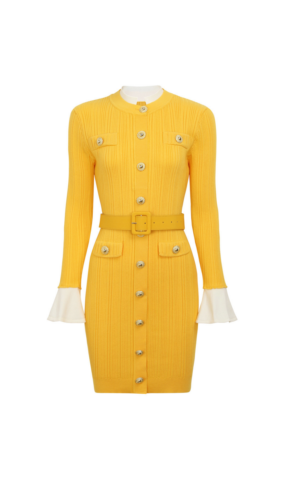 Heather Knit Long Sleeve Mini Dress