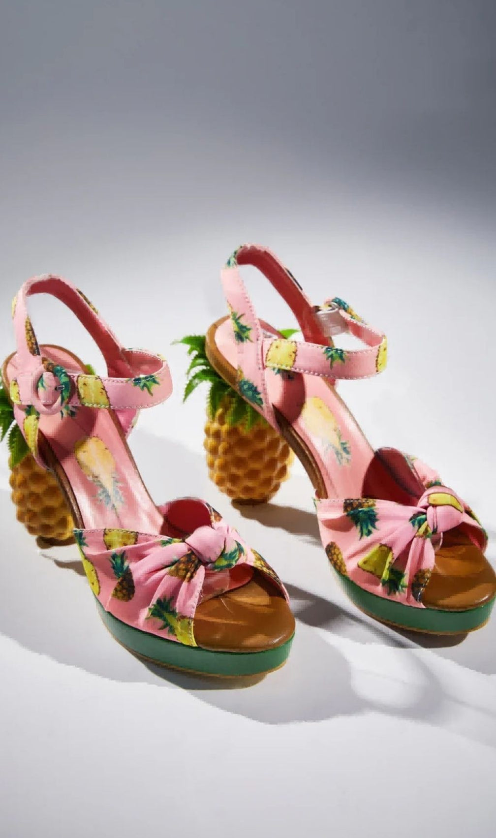 Azhira Pink Pineapple Paradise Platform Sandals