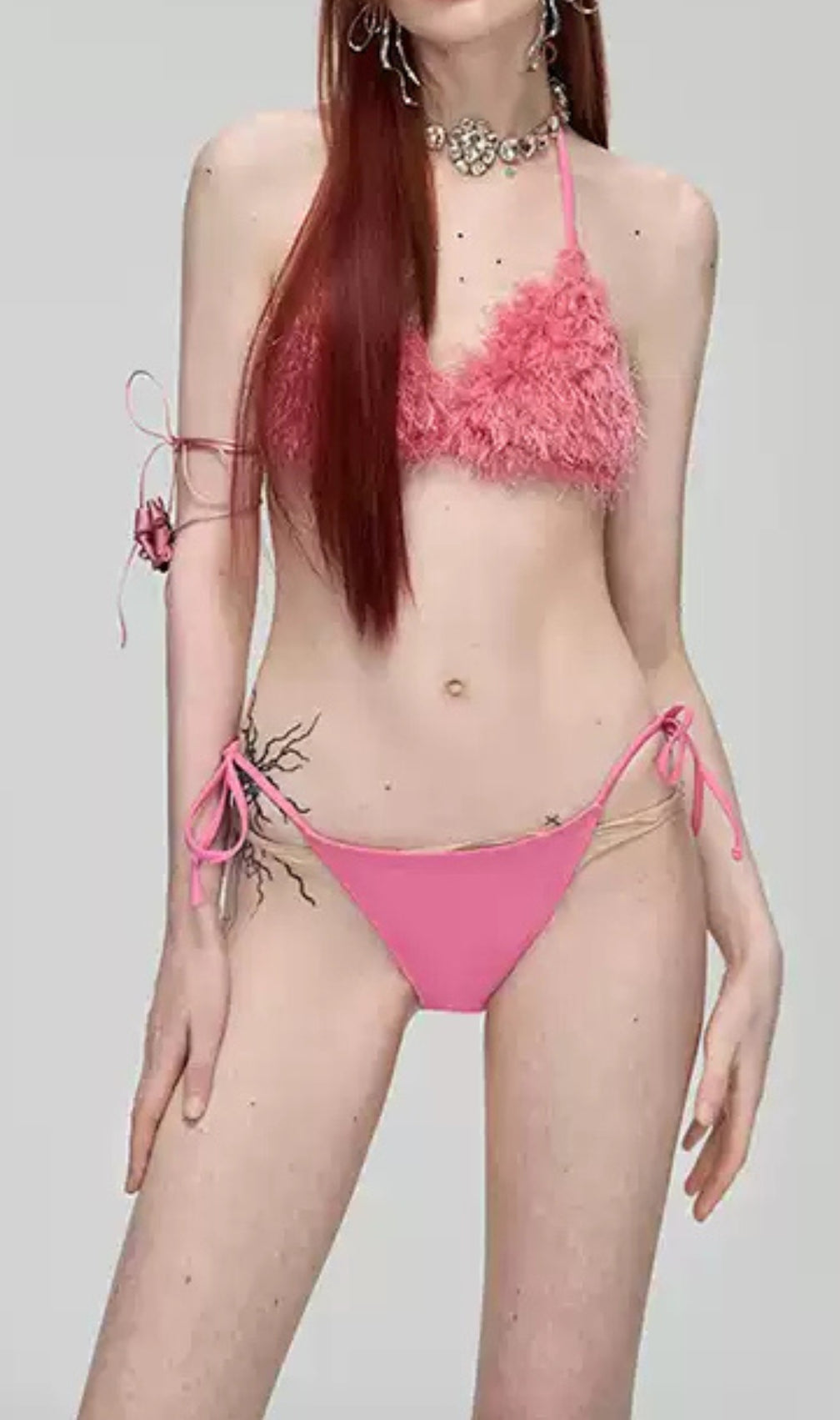 Datyah Fluffy Three-Piece Swimsuit