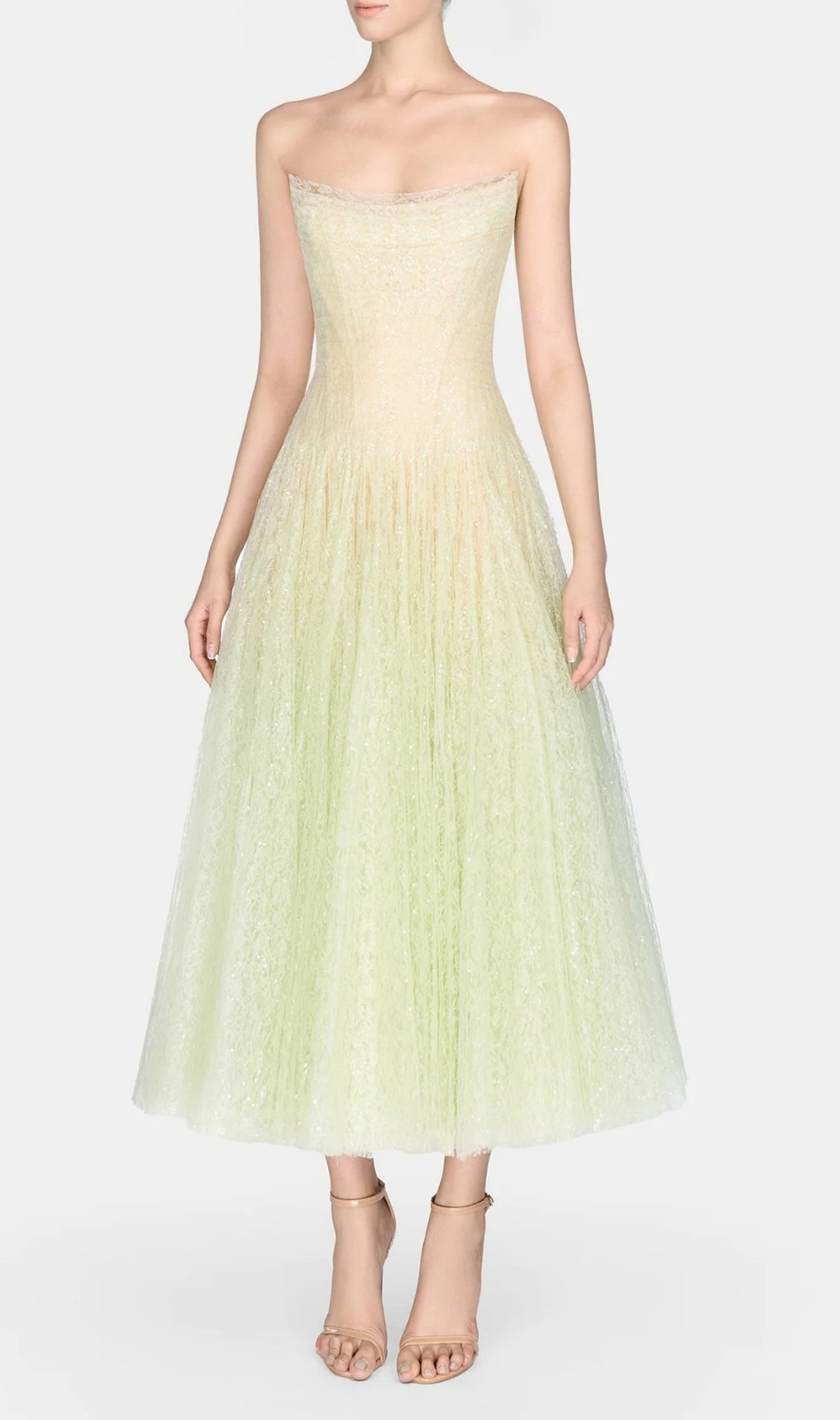 Estevan Mint Lace Midi Dress