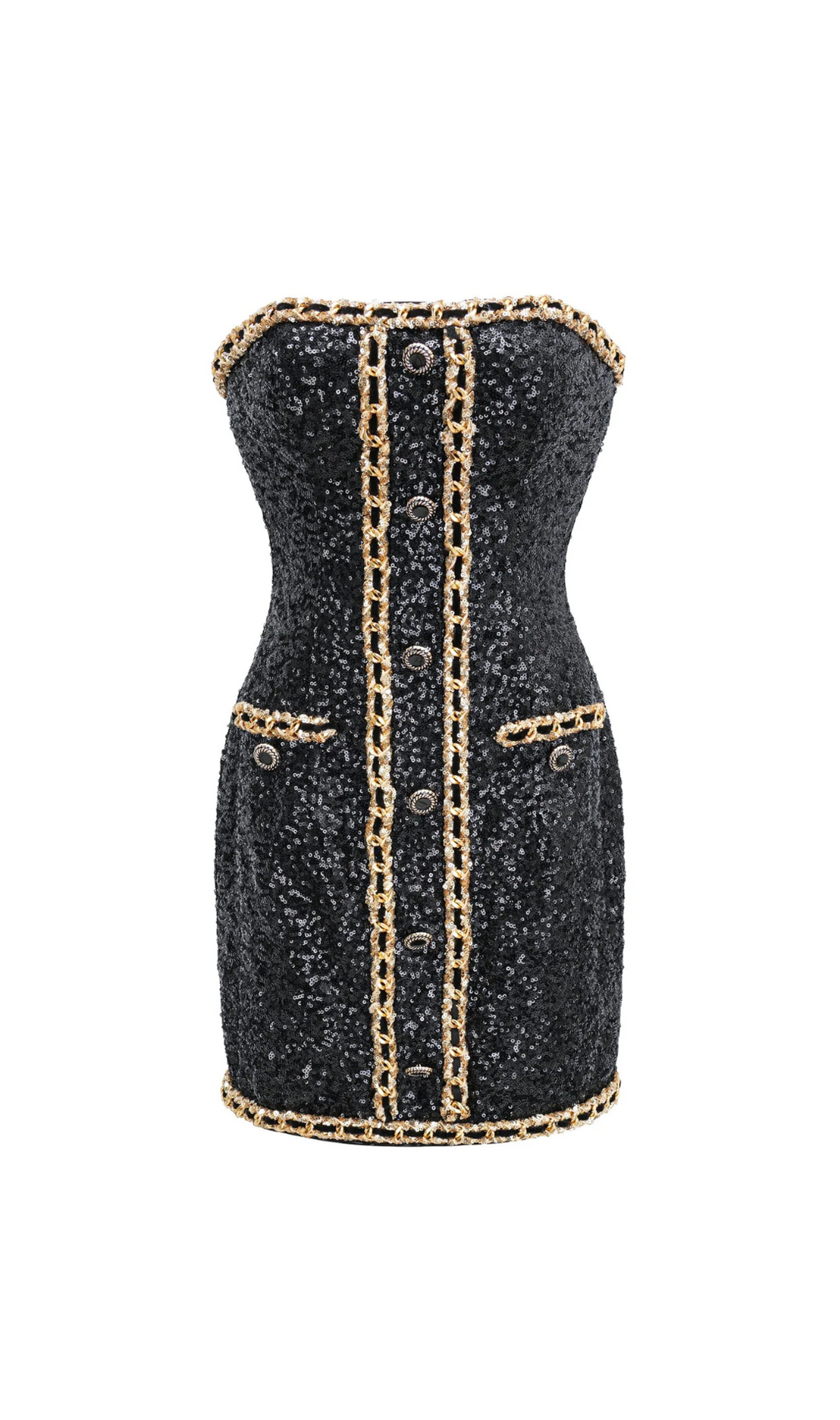 Alla Sequin Chain Mini Dress
