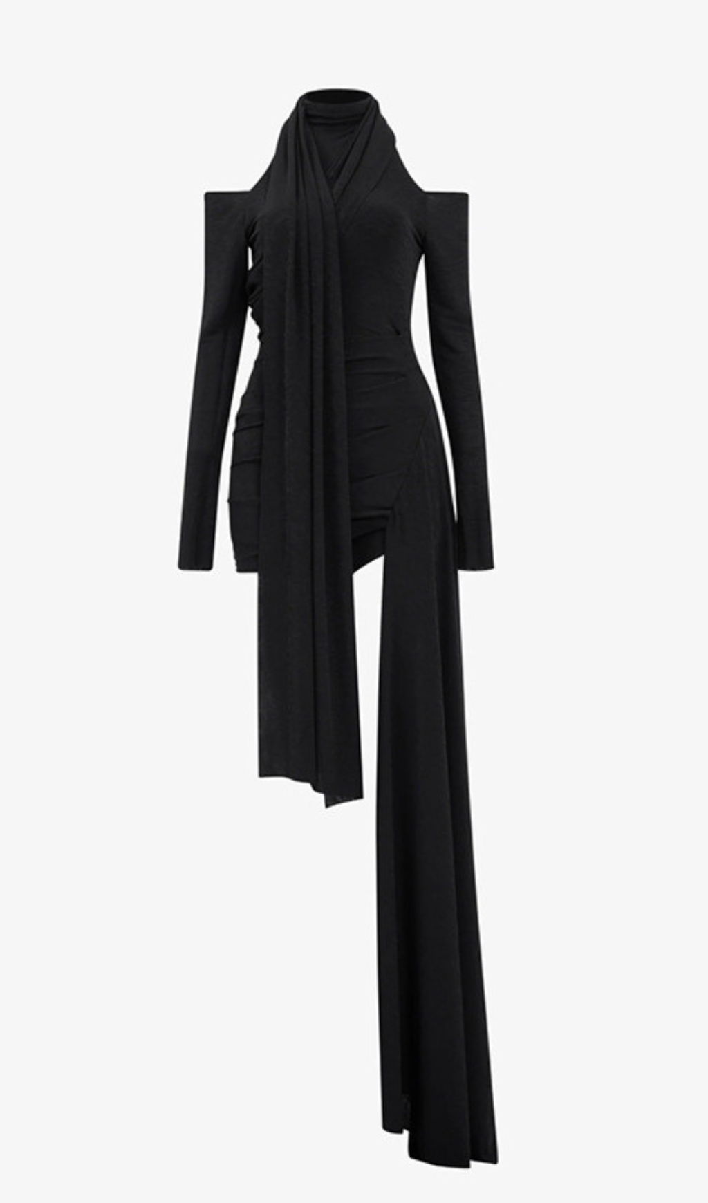 Gedalia Black Strap Long Sleeve Mini Dress