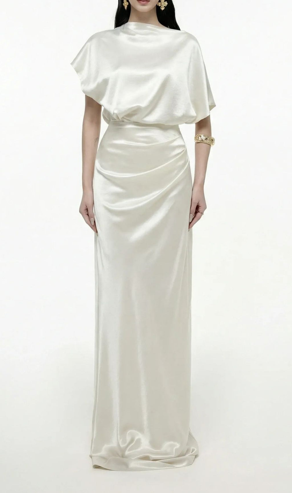 Kaylor Luxe Satin Maxi Dress: Draped Glamour for Unforgettable Evenings