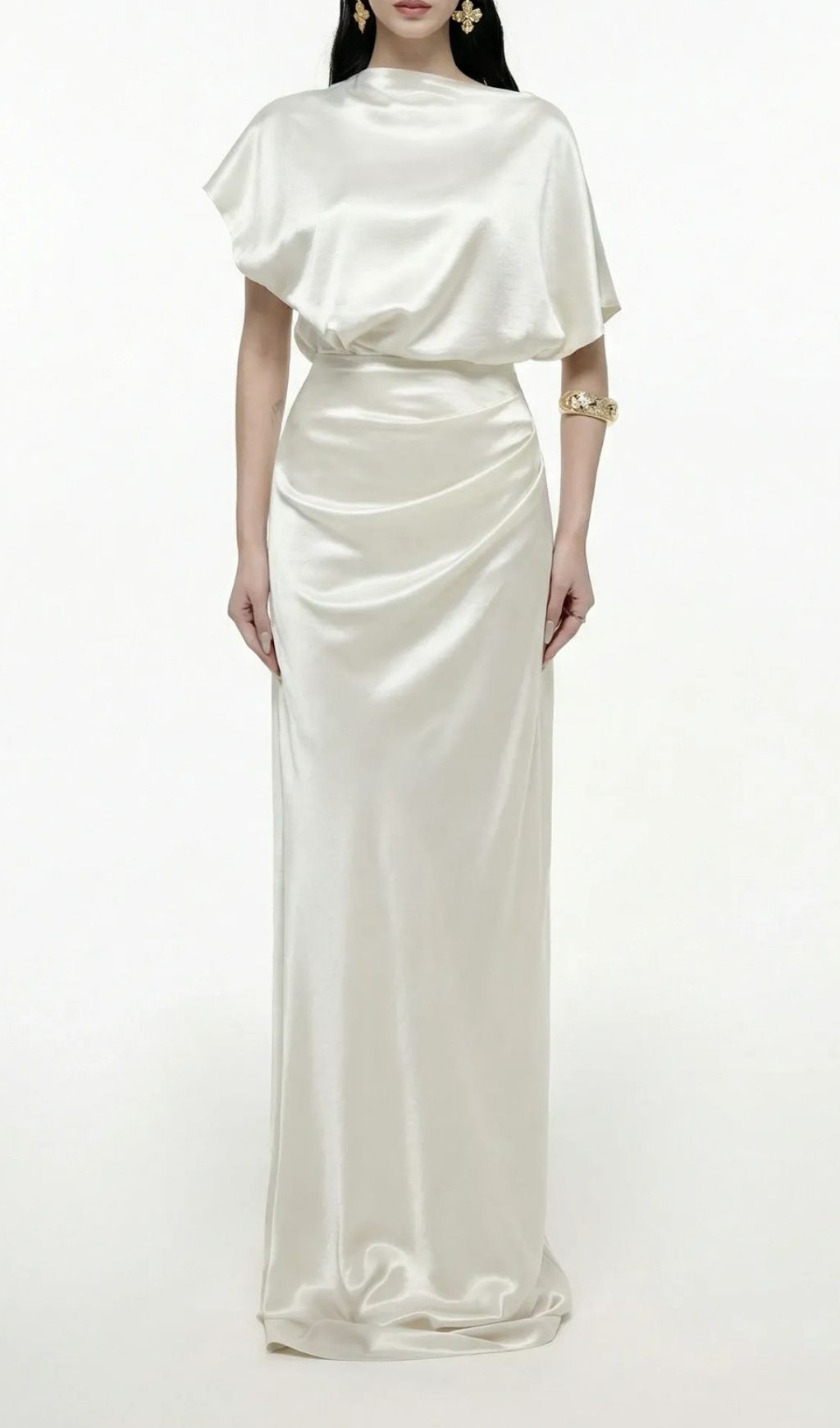 Kaylor Luxe Satin Maxi Dress: Draped Glamour for Unforgettable Evenings